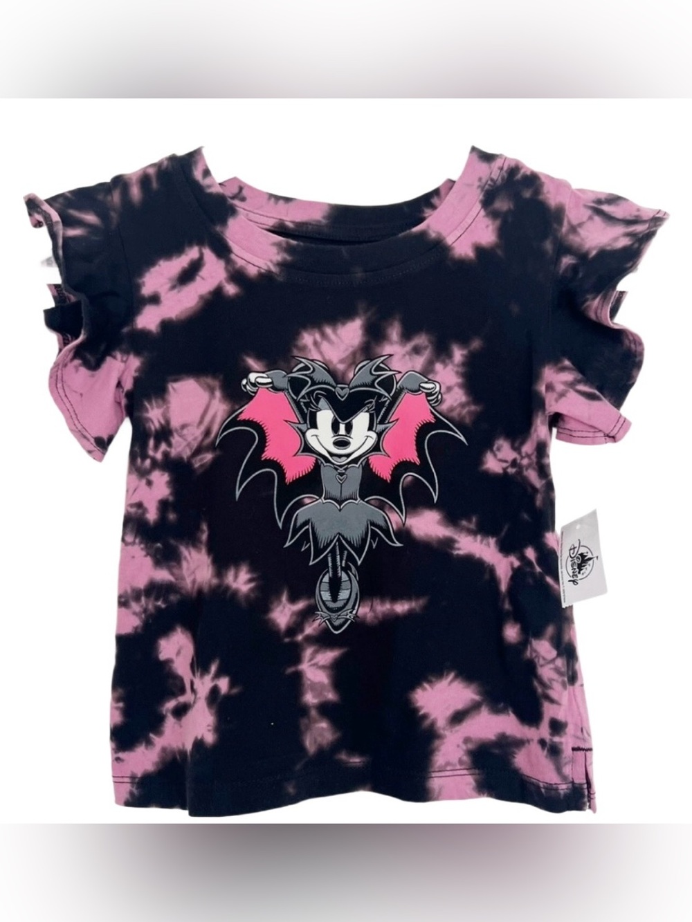 Disney Black & Pink Graphic T-Shirt (Short Sleeve)